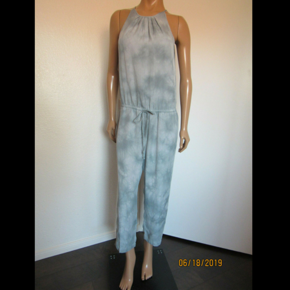 Cloth & Stone Green Watercolor Jumpsuit Sz. M